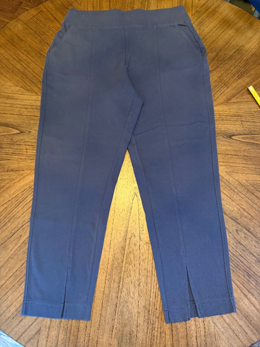 Pact Gray Airplane Pant Tapered Slit Leg Organic Cotton Medium